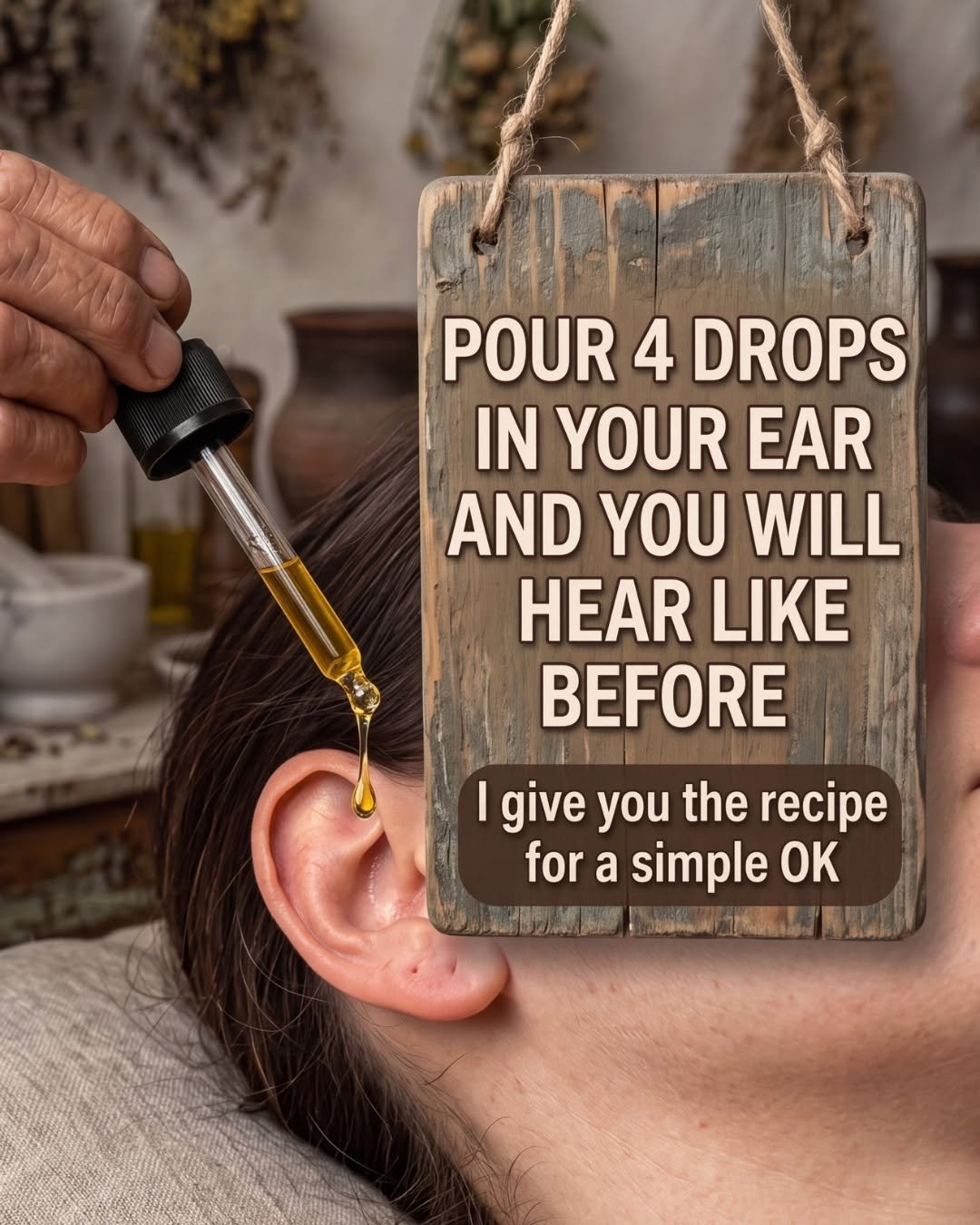 Put 4 drops in your ear and you’ll hear like you used to